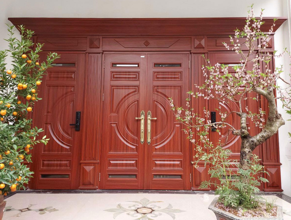 cửa thép vân gỗ